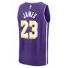 LeBron James Los Angeles Lakers Fashion7 Youth Fast Break Jersey - Purple - Detail View