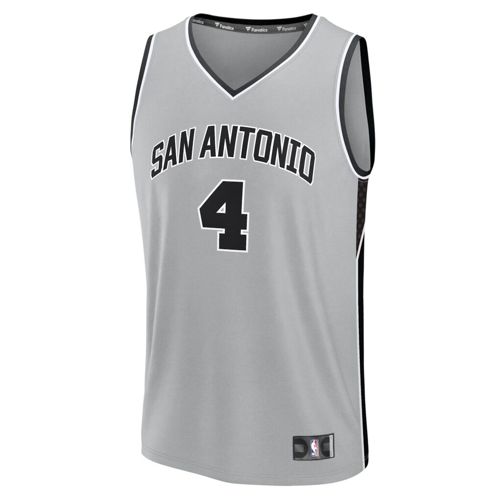 De'Aaron Fox San Antonio Spurs Fashion7 Youth  Fast Break Jersey - Statement Edition
