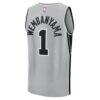 Victor Wembanyama San Antonio Spurs Fashion7 Youth Fast Break Jersey - Silver - Detail View