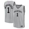 Victor Wembanyama San Antonio Spurs Fashion7 Youth Fast Break Jersey - Silver - Front View