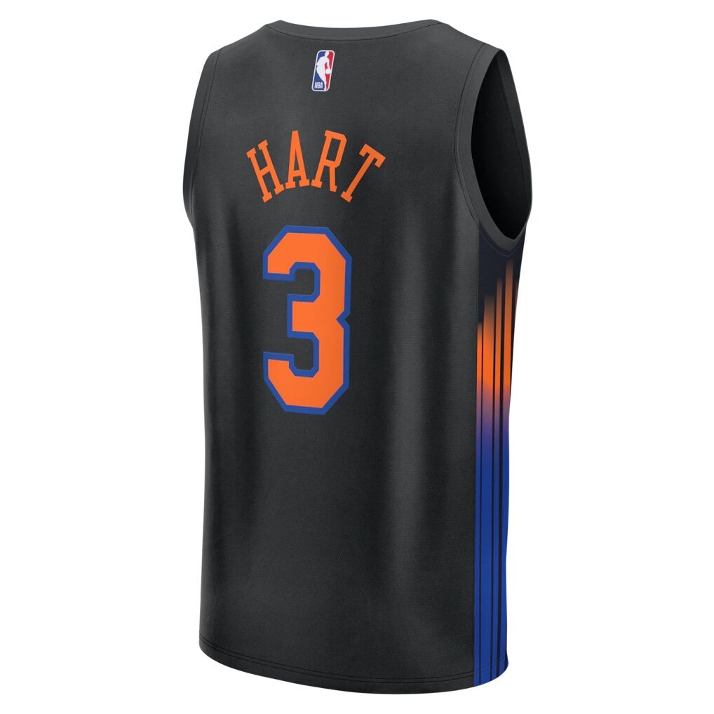 Josh Hart New York Knicks Fashion7 Youth  Fast Break Jersey - Statement Edition