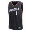Devin Booker Phoenix Suns Fashion7 Youth Fast Break Jersey - Black - Side View