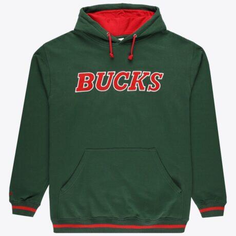 Milwaukee Bucks Mitchell & Ness Hardwood Classics Big & Tall Hoodie - - Front View