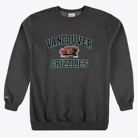 Memphis Grizzlies Mitchell & Ness Hardwood Classics Big & Tall Crewneck Sweatshirt - Heather Charcoal