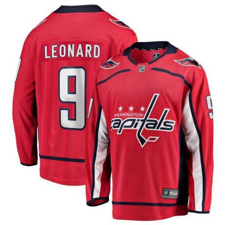 Ryan Leonard Washington Capitals Fashion7 Home Breakaway Jersey - Red - Front View