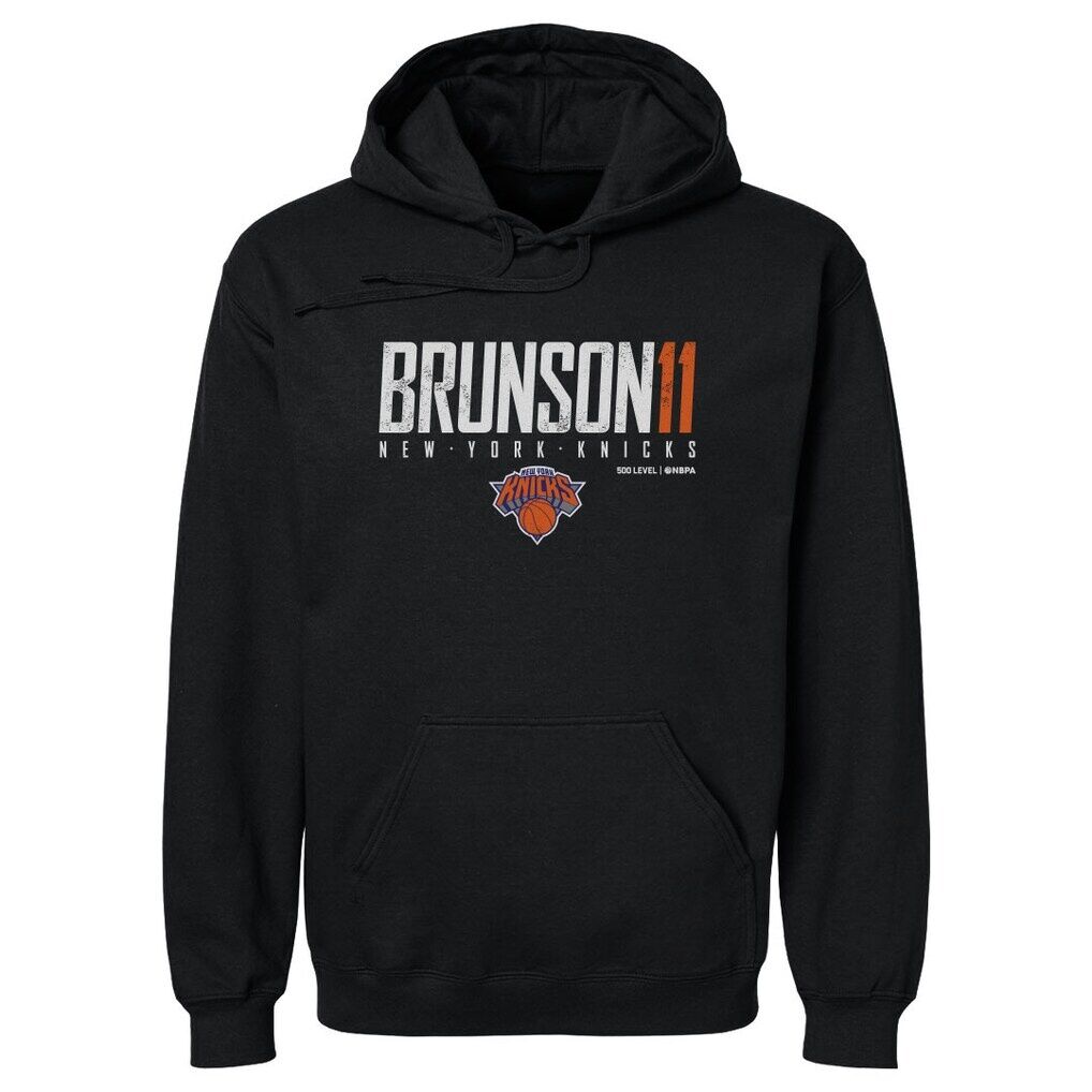 Jalen Brunson New York Knicks 500 Level Elite Pullover Hoodie