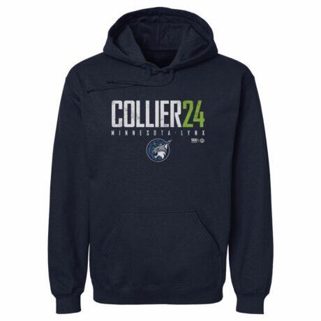 Napheesa Collier Minnesota Lynx 500 Level Elite Pullover Hoodie - Navy - Front View