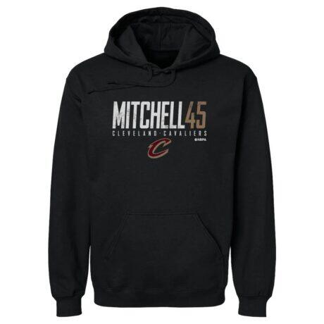 Donovan Mitchell Cleveland Cavaliers 500 Level Elite Pullover Hoodie - Black - Front View