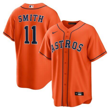 Cam Smith Houston Astros Nike Alternate Replica Jersey - Orange - Front View