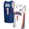 Florida Gators GameDay Greats Youth 2025 NCAA Men's Basketball National Champions Commemorative Fashion Jersey - White - Front View