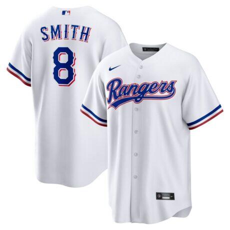 Josh Smith Texas Rangers Nike Home Replica Jersey - White - Front View