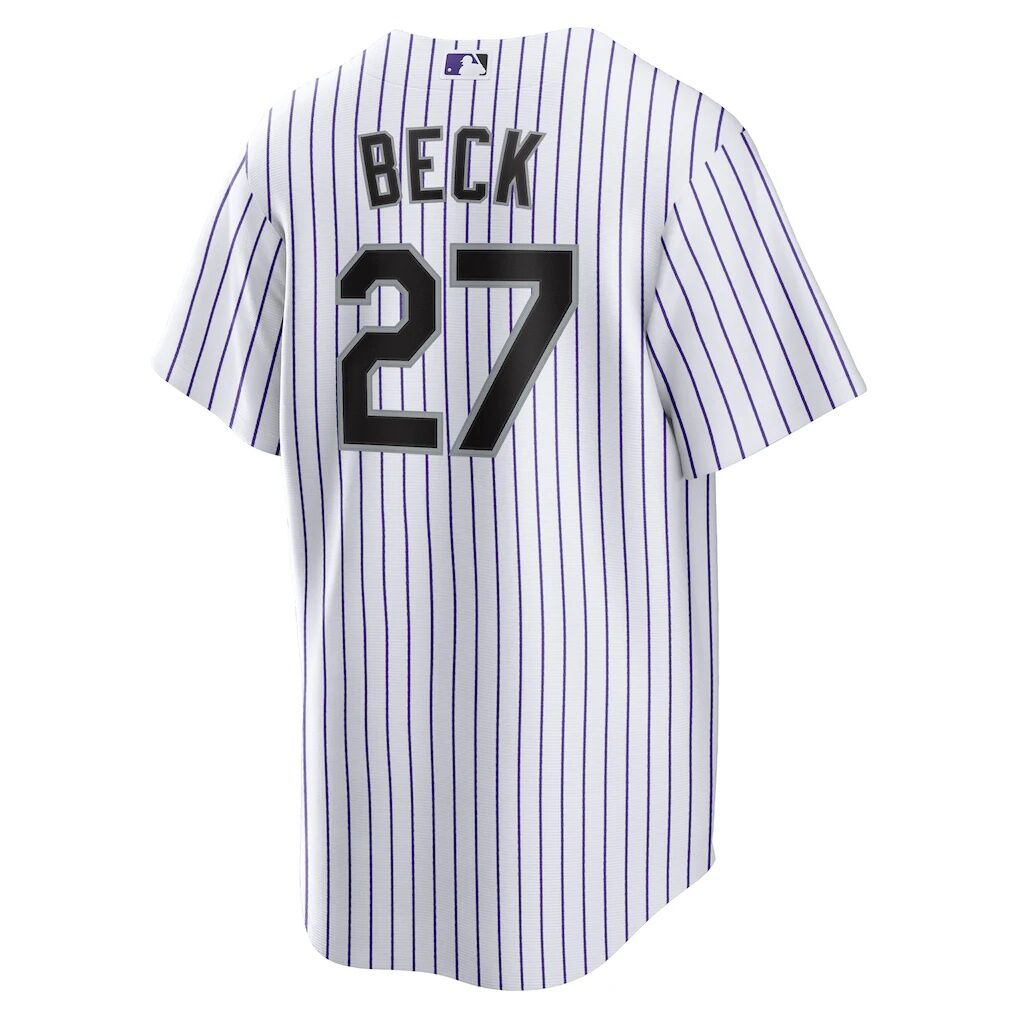 Jordan Beck Colorado Rockies Nike Home Replica Jersey