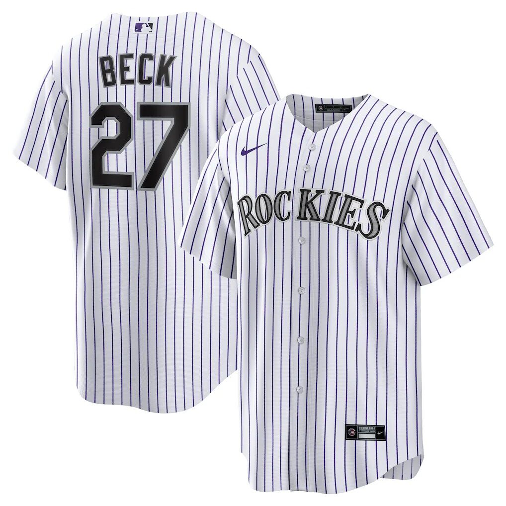 Jordan Beck Colorado Rockies Nike Home Replica Jersey