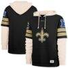 New Orleans Saints '47 Split Zone Cornerback Duo Hoodie - Black - Front View