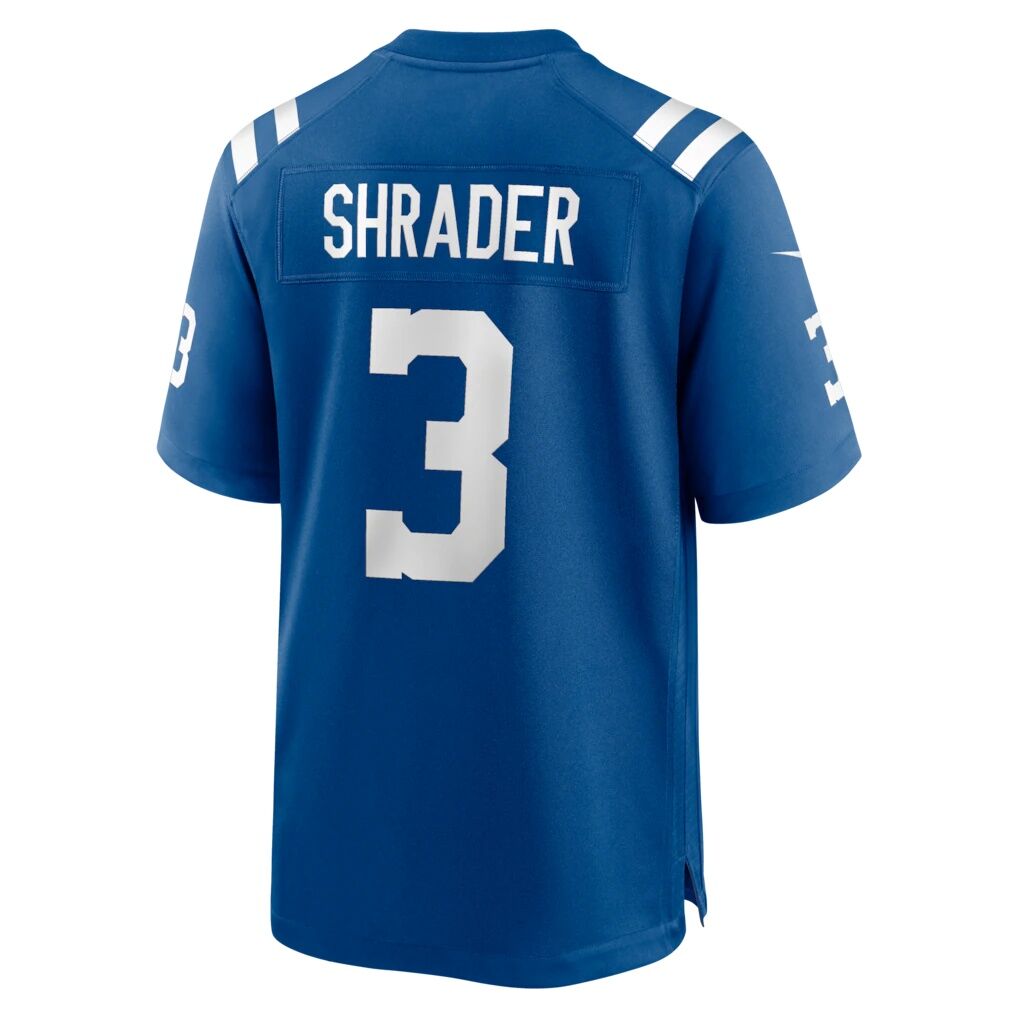 Spencer Shrader Indianapolis Colts Nike Team Game Jersey -  Royal