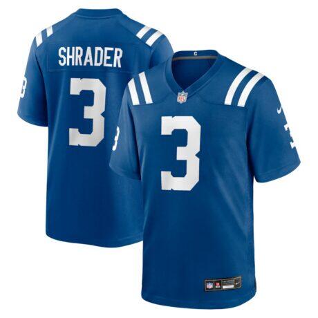 Spencer Shrader Indianapolis Colts Nike Team Game Jersey - - Front View