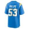 Del'Shawn Phillips Los Angeles Chargers Nike Team Game Jersey - - Detail View