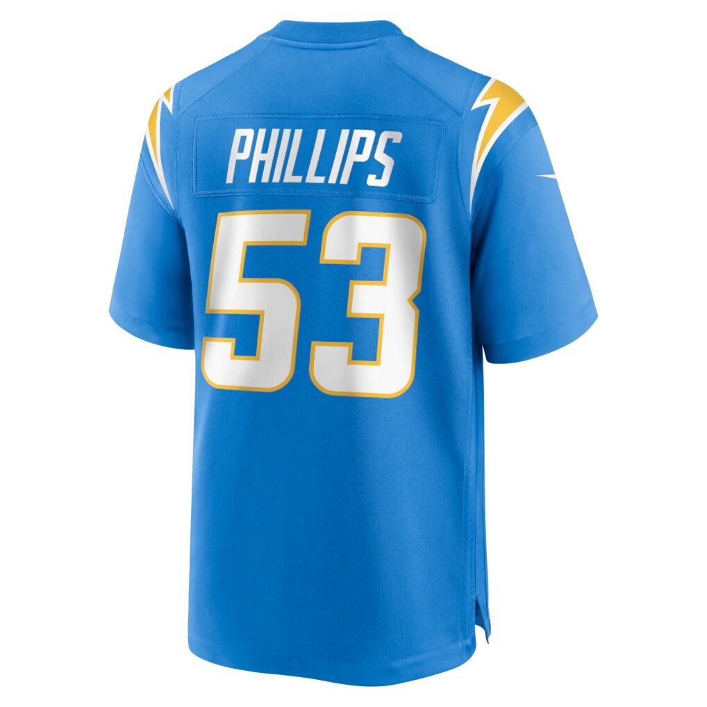 Del'Shawn Phillips Los Angeles Chargers Nike Team Game Jersey -  Powder Blue