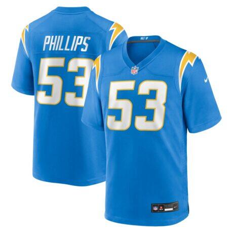 Del'Shawn Phillips Los Angeles Chargers Nike Team Game Jersey - - Front View