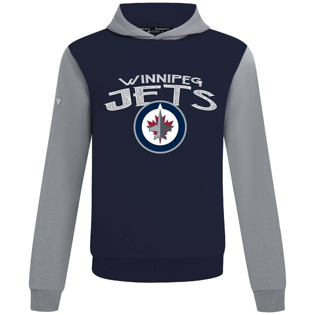 Winnipeg Jets Levelwear Ultimate Mission Pullover Hoodie - Navy/Gray