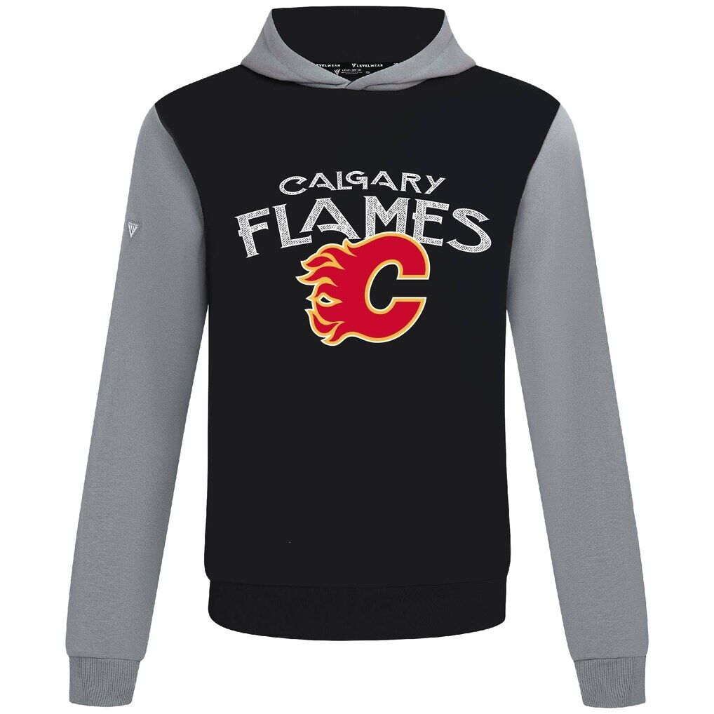 Calgary Flames Levelwear Ultimate Mission Pullover Hoodie - Black/Gray
