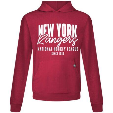 New York Rangers Levelwear Relay Response Pullover Hoodie - Red - Front View