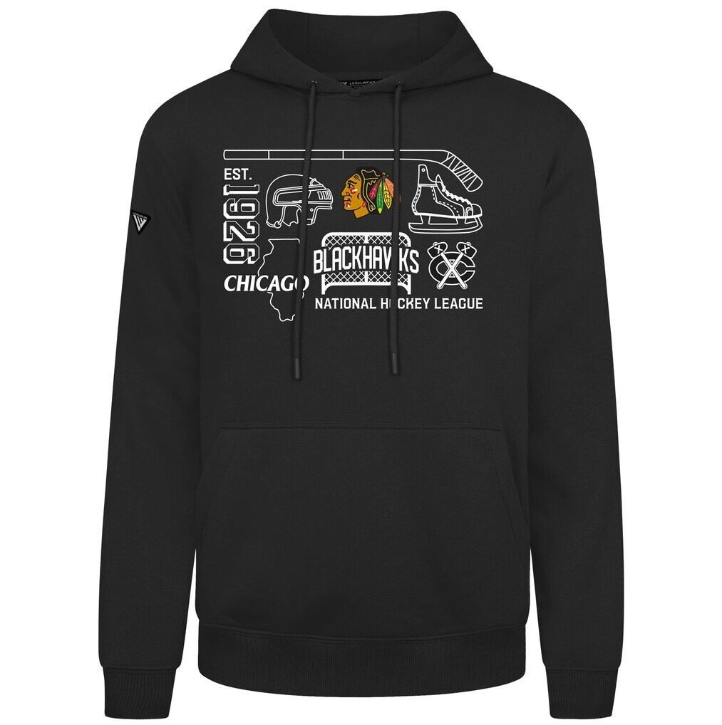 Chicago Blackhawks Levelwear Podium Campaign Pullover Hoodie