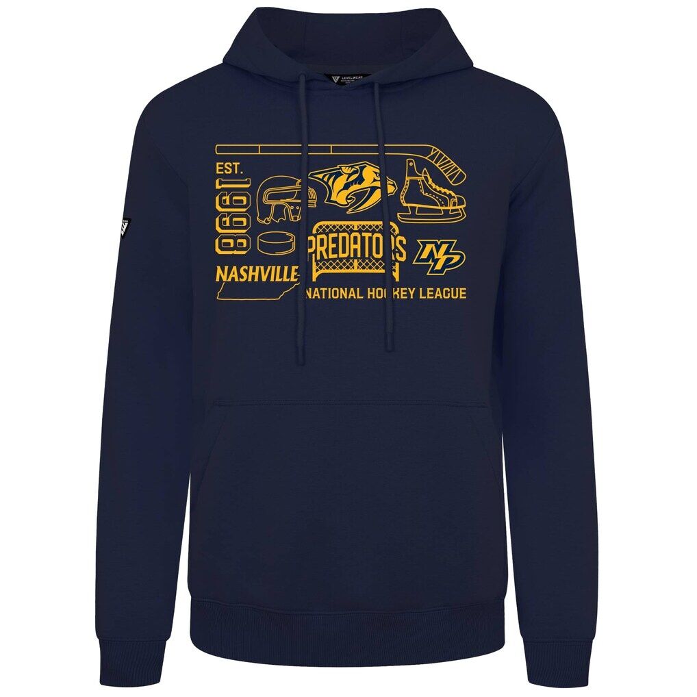 Nashville Predators Levelwear Podium Campaign Pullover Hoodie