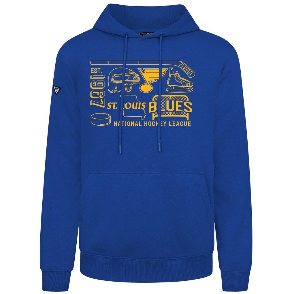St. Louis Blues Levelwear Podium Campaign Pullover Hoodie - Royal