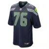 Grey Zabel Seattle Seahawks Nike Team Game Jersey - Navy - Side View