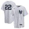 Ben Rice New York Yankees Nike Home Replica Jersey - White - Front View