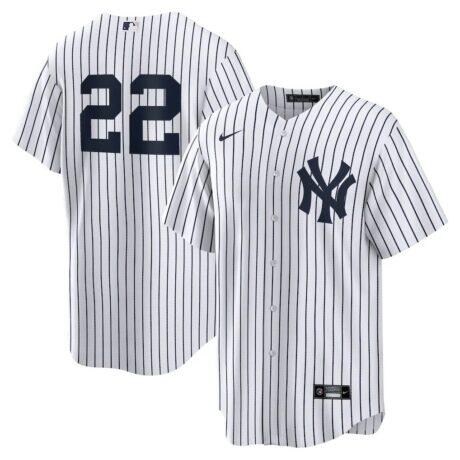 Ben Rice New York Yankees Nike Home Replica Jersey - White - Front View