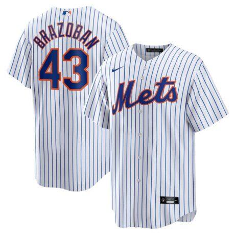 Huascar Brazobán New York Mets Nike Home Replica Jersey - White - Front View