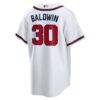 Drake Baldwin Atlanta Braves Nike Home Replica Jersey - White - Detail View