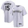 Hunter Goodman Colorado Rockies Nike Home Replica Jersey - White - Front View