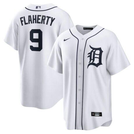 Jack Flaherty Detroit Tigers Nike Home Replica Jersey - White - Front View