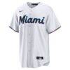 Graham Pauley Miami Marlins Nike Home Replica Jersey - White - Side View