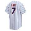 Brett Baty New York Mets Nike Home Replica Jersey - White - Detail View