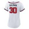 Drake Baldwin Atlanta Braves Nike Women's Home Replica Jersey - White - Detail View