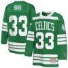 Larry Bird Boston Celtics Mitchell & Ness Youth Maxxed Out 2.0 Fashion Hockey Jersey - - Front View