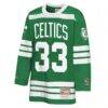 Larry Bird Boston Celtics Mitchell & Ness Youth Maxxed Out 2.0 Fashion Hockey Jersey - - Side View