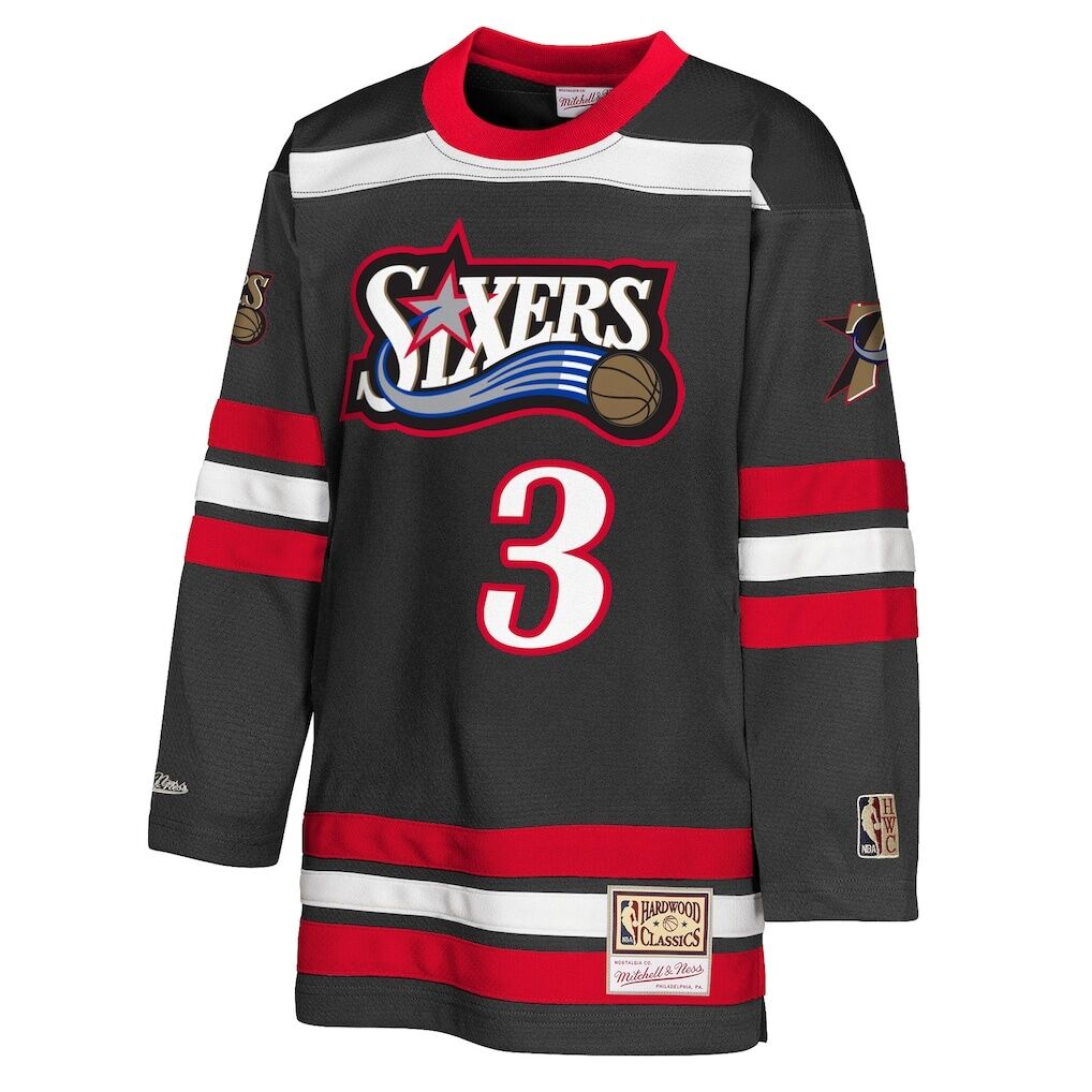 Allen Iverson Philadelphia 76ers Mitchell & Ness Youth Maxxed Out 2.0 Fashion Hockey Jersey
