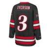 Allen Iverson Philadelphia 76ers Mitchell & Ness Youth Maxxed Out 2.0 Fashion Hockey Jersey - Black - Detail View