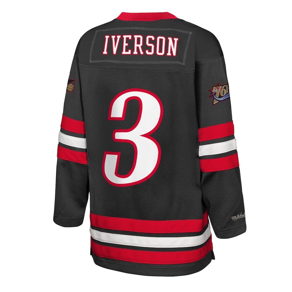Allen Iverson Philadelphia 76ers Mitchell & Ness Youth Maxxed Out 2.0 Fashion Hockey Jersey