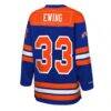 Patrick Ewing New York Knicks Mitchell & Ness Youth Maxxed Out 2.0 Fashion Hockey Jersey - Blue - Detail View