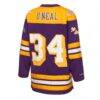 Shaquille O'Neal Los Angeles Lakers Mitchell & Ness Youth Maxxed Out 2.0 Fashion Hockey Jersey - Purple - Front View