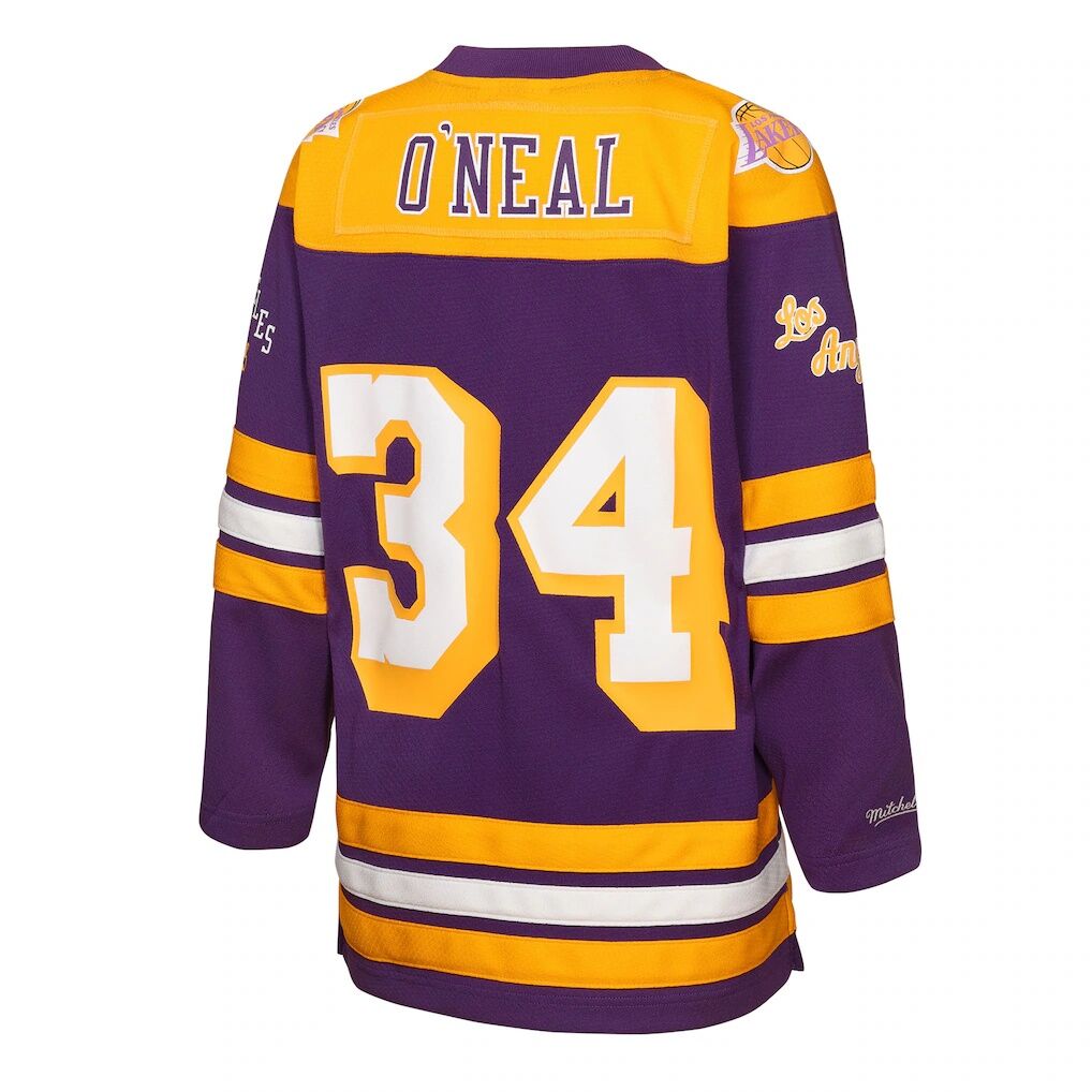 Shaquille O'Neal Los Angeles Lakers Mitchell & Ness Youth Maxxed Out 2.0 Fashion Hockey Jersey