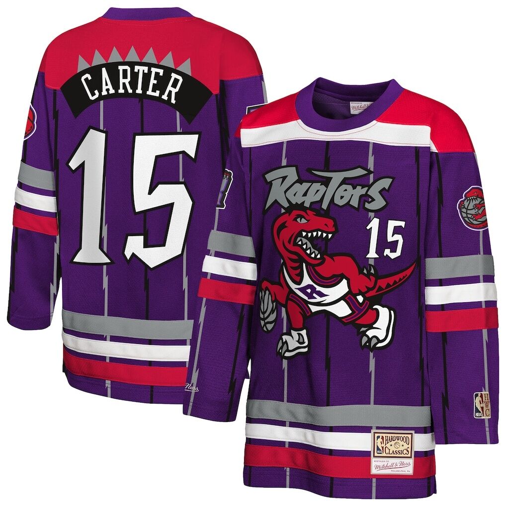 Vince Carter Toronto Raptors Mitchell & Ness Youth Maxxed Out 2.0 Fashion Hockey Jersey