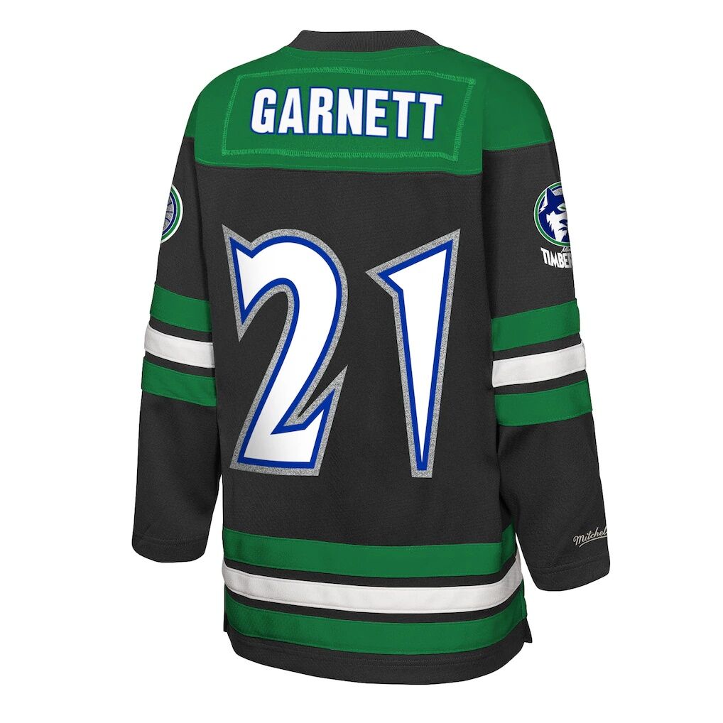 Kevin Garnett Minnesota Timberwolves Mitchell & Ness Youth Maxxed Out 2.0 Fashion Hockey Jersey