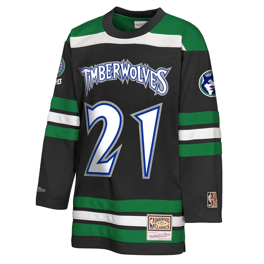 Kevin Garnett Minnesota Timberwolves Mitchell & Ness Youth Maxxed Out 2.0 Fashion Hockey Jersey